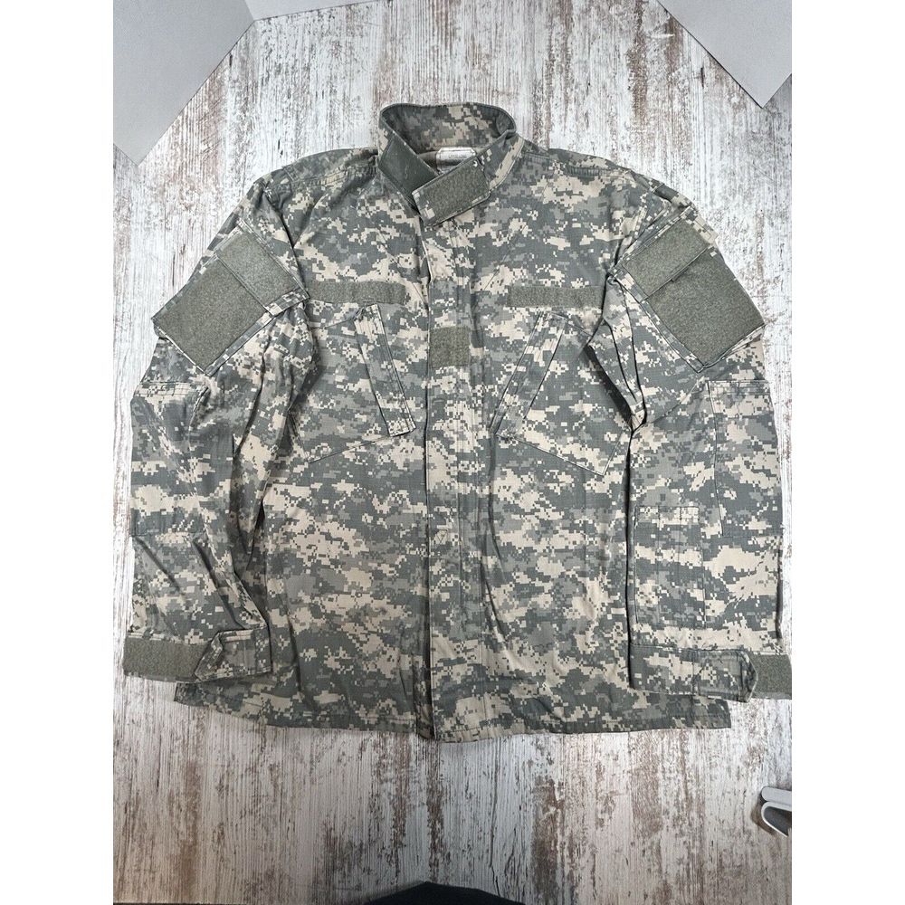 Military Army Combat Uniform Digi Camo Jacket Size Large Long‎ Authentic Gear